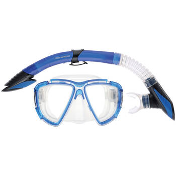 2pc Mirage Platinum Snorkelling/Swimming Mask & Snorkels Set Blue