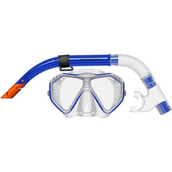 2pc Mirage Caribbean Snorkelling/Swimming Mask & Snorkels Set Blue