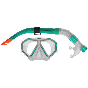 2pc Mirage Caribbean Snorkelling/Swimming Mask & Snorkels Set Green