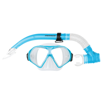 Mirage Watersports Adult Silitex Mask & Snorkel Set Blue