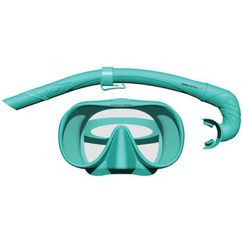 2pc Mirage Sunsets Snorkelling/Swimming Mask & Snorkels Set Aqua
