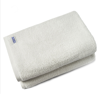 2pc Dickies Zero Twist Rib Towel Bath Sheet Dove