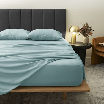 Morrissey Queen Bed Fitted Sheet Set 1200TC Luxe Soft  Seasalt
