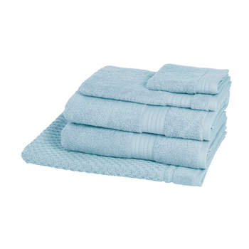 5pc Sheraton Luxury Egyptian Towel Pack Porcelain Blue
