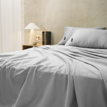 Sheraton Luxury Maison Single Bed Fitted Sheet Set 1000TC Cotton Rich Dove Grey