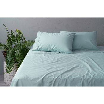 Tontine Single Bed Fitted Sheet Set 250TC Cotton Cloud Blue