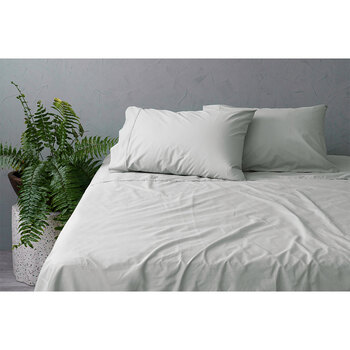 Tontine Double Bed Fitted Sheet Set 250TC Cotton Grey Mist