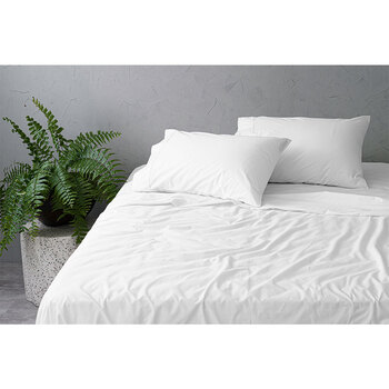 Tontine King Bed Fitted Sheet Set 250TC Cotton White