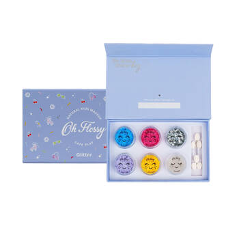 Oh Flossy Kids Disco Fever Glitter Set Non-Toxic 10x10cm 3y+