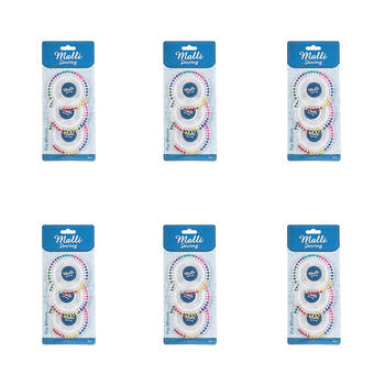 6x 12pc Malli Sewing Dressmaker Steel Round Sewing Pin Wheel Set - Assorted