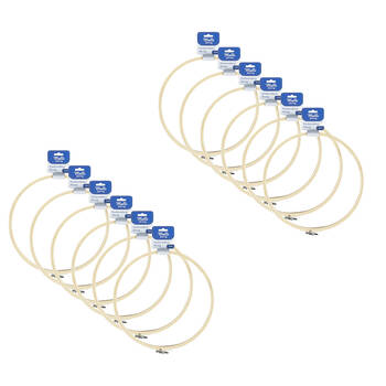 12PK Malli Sewing Round Wooden Embroidery Hoop 25cm - Brown