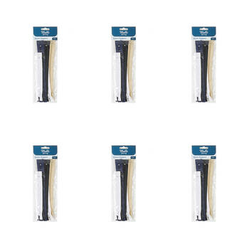 6PK Malli Sewing Nylon Dress/Skirt Close-End Zippers - Assorted