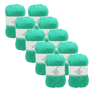 10PK Malli Super Blend Basic 100g Acrylic/Polyester Yarn - Emerald Green