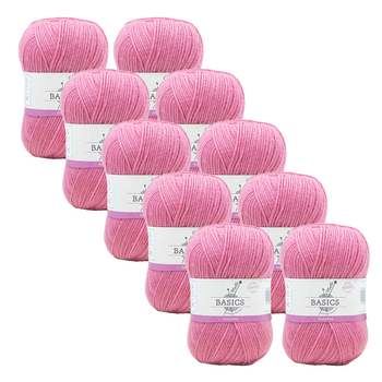 10PK Malli Super Blend Basic 100g Acrylic/Polyester Yarn - Dusty Pink