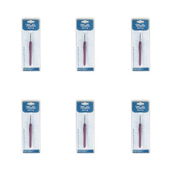 6PK Malli Metal/Plastic Soft Grip Crochet Hook Yarn Crafting Tools 140mm