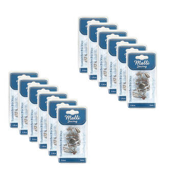 12x 2pc Malli Sewing Metal Suspender Buckles 2.8cm - Assorted