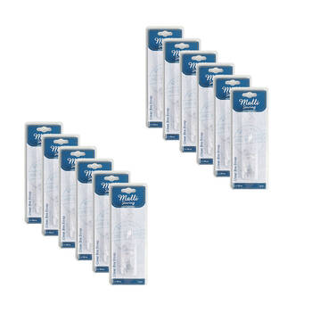 12PK Malli Sewing 1-Pair Adjustable Plastic Clear Bra Straps 121x38cm