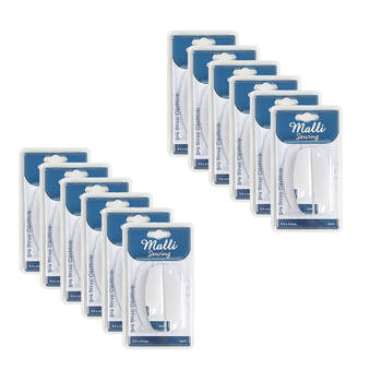 12PK Malli 1- Pair Silicone Bra Strap Cushion 129.5x4.5cm - White