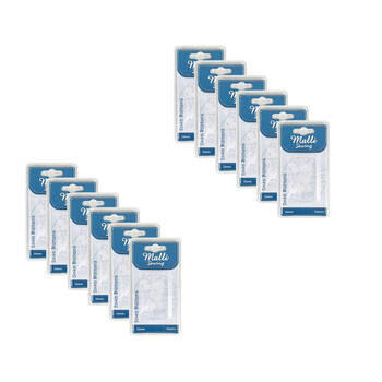 12PK Malli Sewing 15-Pairs Plastic Snap Buttons 10mm White - Assorted