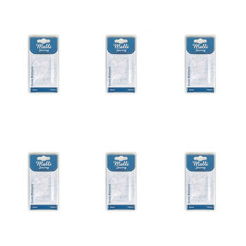 6PK Malli Sewing 15-Pairs Plastic Snap Buttons 10mm White - Assorted