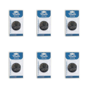 6PK Malli Sewing Metal Hand Sewing Needles Silver - Assorted Sizes