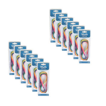 12PK Malli Sewing Rainbow Colourful Fashion Replacement Shoelaces 1-Pair 