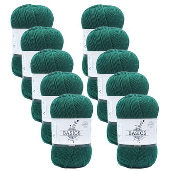 10PK Malli Super Blend Basic Crochet Knitting Yarn 8ply 100g 16x9cm Seaweed