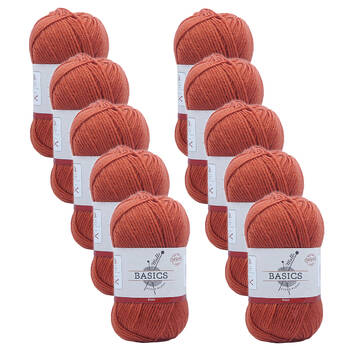 10PK Malli Super Blend Basic Crochet Knitting Yarn 8ply 100g 16x9cm Ruby