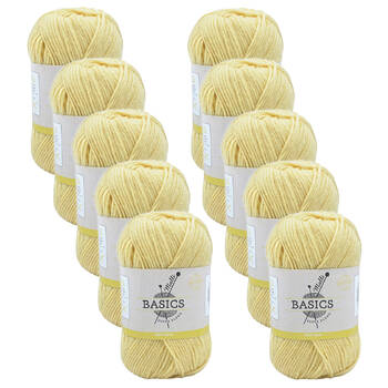 10PK Malli Super Blend Basic Crochet Knitting Yarn 8ply 100g 16x9cm Meringue