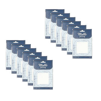 12PK Malli Sewing  Iron-On Mender Fabric Patch Black/White Asstd