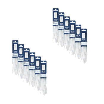 12PK Malli Sewing Flat Replacement Shoelaces 120cm - White