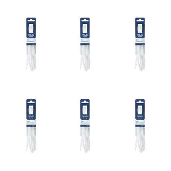 6PK Malli Sewing Flat Replacement Shoelaces 120cm - White
