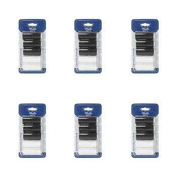 6x 5pc Malli 180M DIY Sewing Thread Spools - White/Black