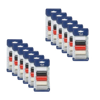 12x 5pc Malli 180M DIY Sewing Thread Spools - Basic Colours