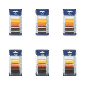 6x 5pc Malli 180M Plastic Spool Sewing DIY Garment Thread Warm Shades