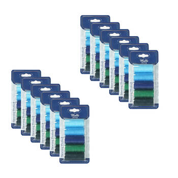 12x 5pc Malli 180M Plastic Spool Sewing DIY Garment Thread Cool Shades