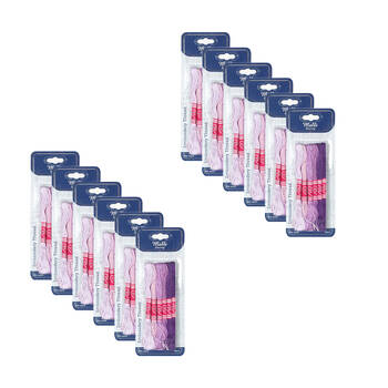 12x 6pc Malli 8M  Sewing Embroidery Cross-Stitch Thread Purple