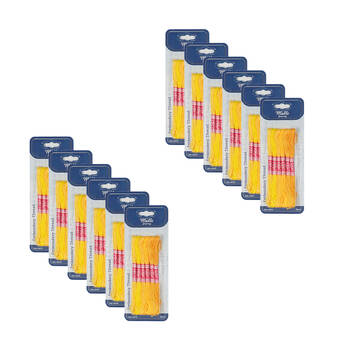 12x 6pc Malli 8M  Sewing Embroidery Cross-Stitch Thread Yellow
