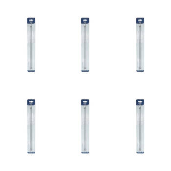 6PK Malli Aluminium/Plastic Knitting Needles 2.5mmx35cm - Grey