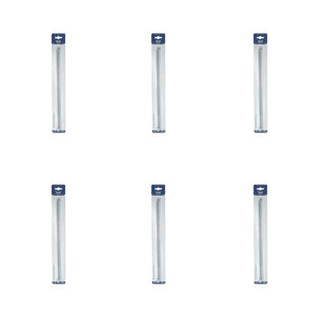 6PK Malli Aluminium/Plastic Knitting Needles 4mmx35cm - Grey