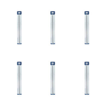 6PK Malli Aluminium/Plastic Knitting Needles 5mmx35cm - Grey