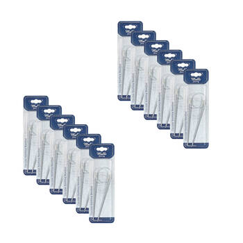 12PK Malli Aluminium/Plastic Circular Knitting Needles 3mm - Grey