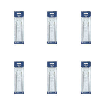6PK Malli Aluminium/Plastic Circular Knitting Needles 6mm - Grey