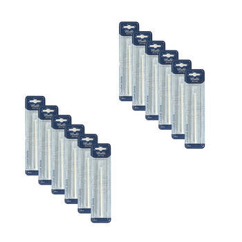 12PK Malli Plastic Crochet Hook/Needle Yarn Crafting Tool 4mm - White