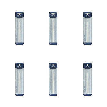 6PK Malli Plastic Crochet Hook/Needle Yarn Crafting Tool 4mm - White