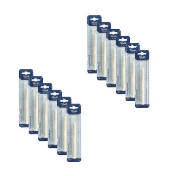 12PK Malli Plastic Crochet Hook/Needle Yarn Crafting Tool 8mm - White