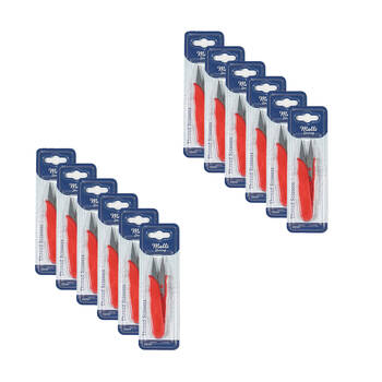 12PK Malli Sewing Steel/Plastic Thread Snipping Scissors 11cm - Assorted