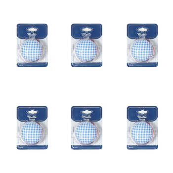 6PK Malli Sewing Wrist Sewing Pin Cushion Holder 6.5cm - Assorted