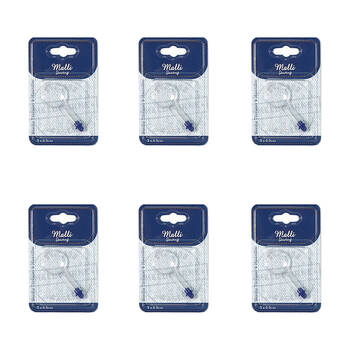 6PK Malli Sewing Plastic Needle Threader w/ Magnifier 3x6.5cm - Clear
