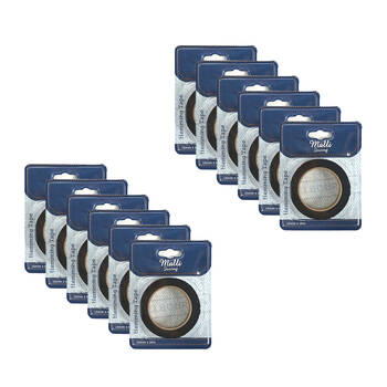 12PK Malli Hemming DIY Fastening Tape 15mm x 18M - Assorted